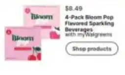 Walgreens Bloom Pop Flavored Sparkling Beverages offer