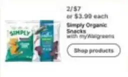 Walgreens Simply Organic Snacks offer