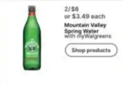 Walgreens Mountain Valley Spring Water offer