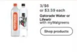 Walgreens Gatorade Water or Lifewatr offer
