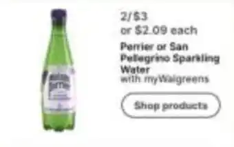 Walgreens Perrier or San Pellegrino Sparkling Water offer