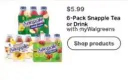 Walgreens Snapple Tea or Drink offer