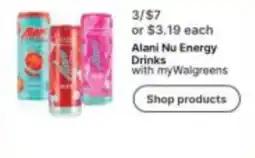 Walgreens Alani Nu Energy Drinks offer