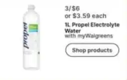 Walgreens Propel Electrolyte Water offer