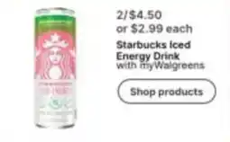 Walgreens Starbucks Iced Energy Drink offer