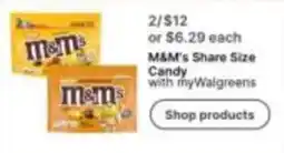 Walgreens M&M's Share Size Candy offer
