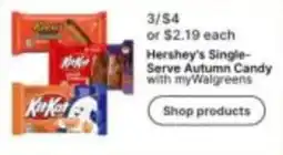 Walgreens Hershey's Single-Serve Autumn Candy offer