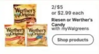 Walgreens Riesen or Werther's Candy offer