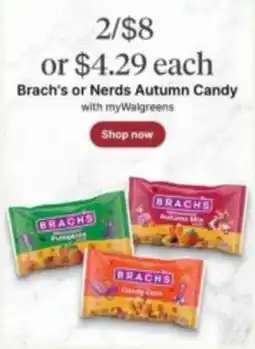 Walgreens Brach's or Nerds Autumn Candy offer