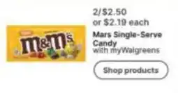 Walgreens Mars Single-Serve Candy offer