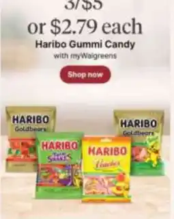 Walgreens Haribo gummi candy offer