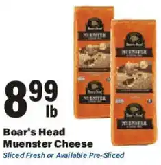 Big Y Boar's Head Muenster Cheese offer