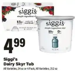 Big Y Siggi's Dairy Skyr Tub offer