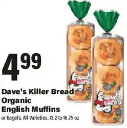Big Y Dave's Killer Bread Organic English Muffins offer