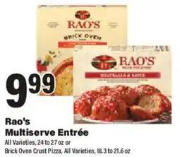 Big Y Rao's Multiserve Entrée offer