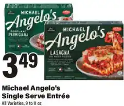 Big Y Michael Angelo's Single Serve Entrée offer