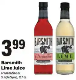 Big Y Barsmith Lime Juice offer