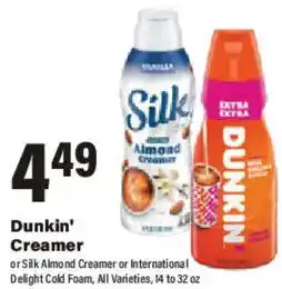 Big Y Dunkin' Creamer offer
