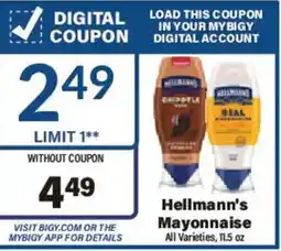 Big Y Hellmann's Mayonnaise offer