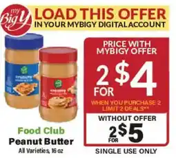 Big Y Peanut Butter offer