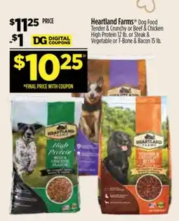Dollar General Heartland Farms Dog Food offer
