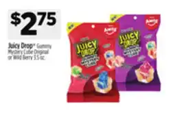 Dollar General Juicy Drop Gummy Mystery Cube Original or Wild Berry offer