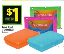 Dollar General Pencil Pouch or School Box offer
