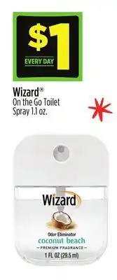 Dollar General Wizard On the Go Toilet Spray offer
