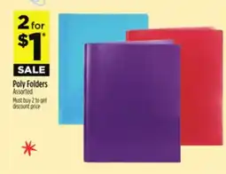 Dollar General Poly Folders offer