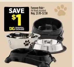 Dollar General Forever Pals Pet Bowls Assorted offer