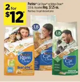 Dollar General Purina Cat Chow or Kitten Chow offer