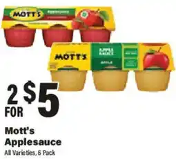 Big Y Mott's Applesauce offer