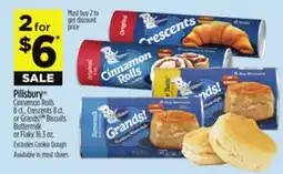 Dollar General Pillsbury Cinnamon Rolls 8 ct., Crescents 8 ct. or Grands! Biscuits Buttermilk or Flaky 16.3 oz offer