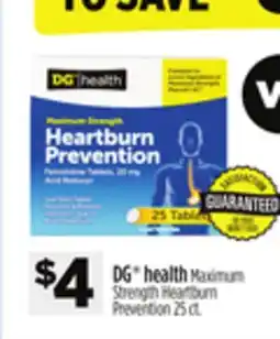 Dollar General DG health Maximum Strength Heartburn Prevention offer