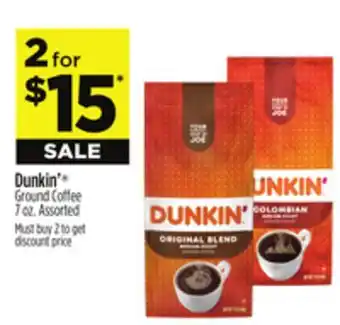 Dollar General Dunkin' Ground Coffee offer