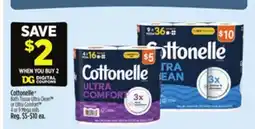Dollar General Cottonelle Bath Tissue Ultra Clean or Ultra Comfort offer