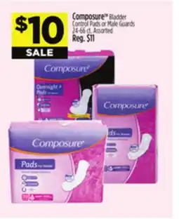 Dollar General Composure Bladder Control Pads or Male Guards offer