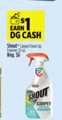 Dollar General Shout Carpet Clean Up Foamer offer