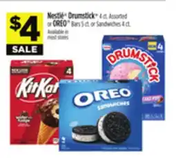 Dollar General Nestle Drumstick 4 ct. Assorted or OREO Bars 5 ct. or Sandwiches 4 ct offer