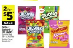 Dollar General Skittles Starburst or LIFE SAVERS Gummies Bags offer