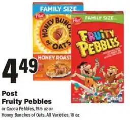 Big Y Post Fruity Pebbles offer