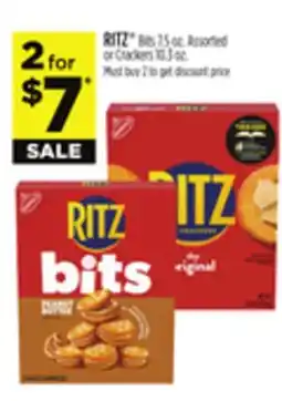 Dollar General RITZ Bits 7.5 oz. Assorted or Crackers 10.3 oz offer