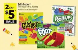 Dollar General Betty Crocker Fruit Snacks offer