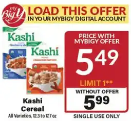 Big Y Kashi Cereal offer