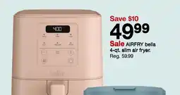 Target AIRFRY bella 4-qt. slim air fryer offer
