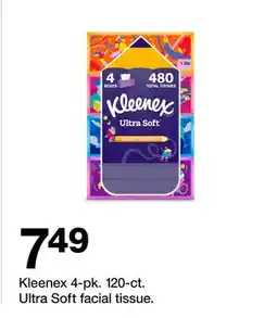 Target Kleenex 4-pk. 120-ct. Ultra Soft facial tissue offer