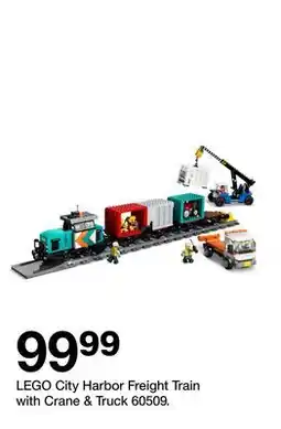 Target LEGO City Harbor Freight Train with Crane & Truck 60509 offer