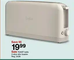 Target TOAST bella 2-slice slim toaster offer