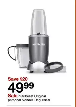 Target nutribullet Original personal blender offer