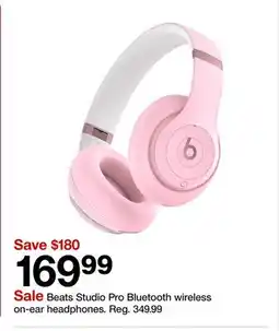 Target Beats Studio Pro Bluetooth wireless on-ear headphones offer